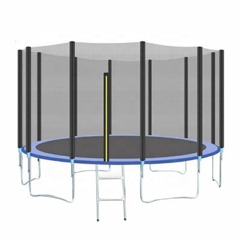 10 ft. Trampoline Kids Outdoor Jumbo Square Trampoline with Enclosure