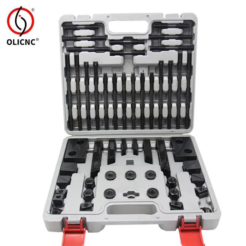 Other Machine Tools Accessories Steel Clamping Kit CK12 CK10 CK08 M20 M18 M16 M14 M12 M10 M08 58pcs T nuts Clamping Kit 58pcs