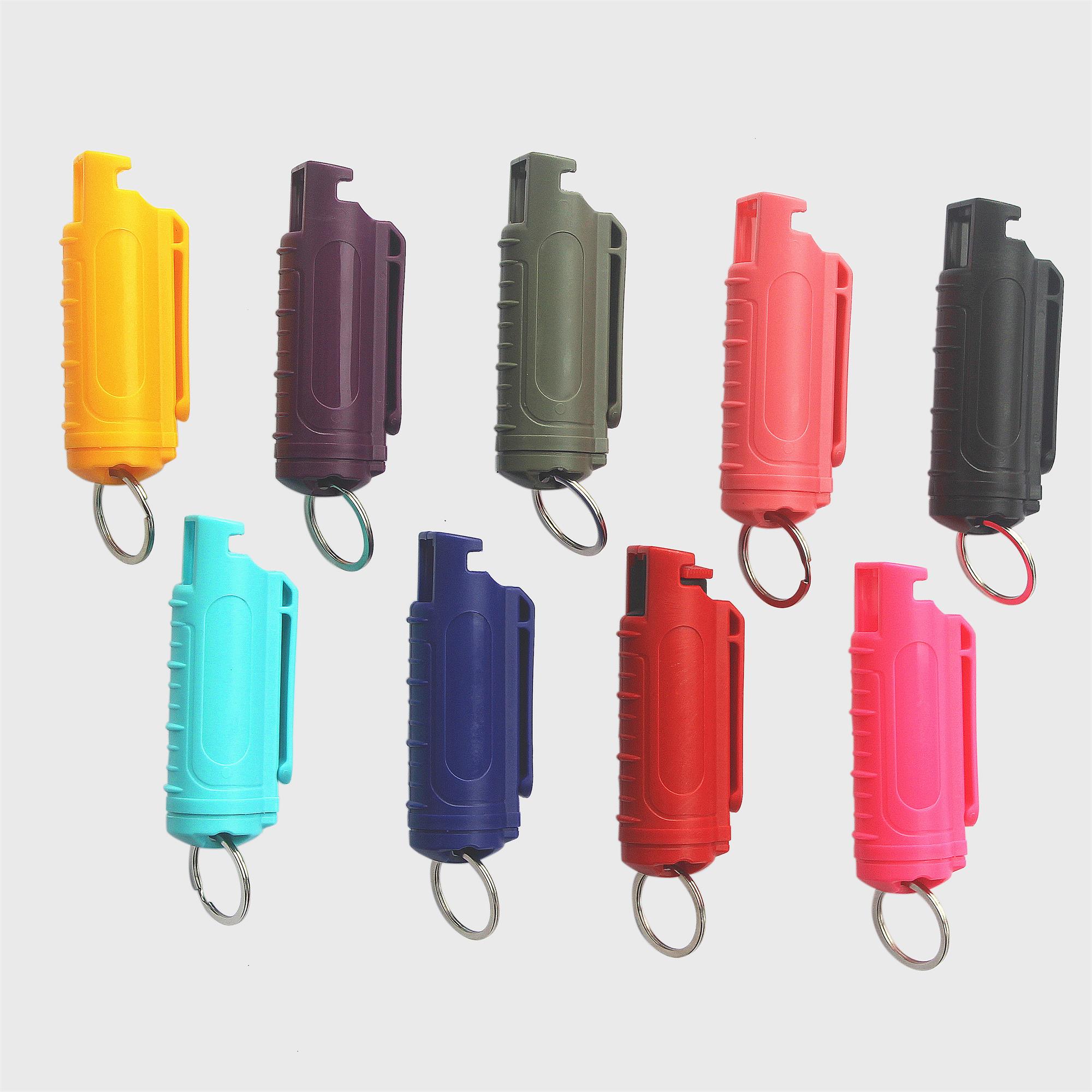 Hot Sale Colorful 20ml Pepper Spray Mini Key Knife Folding Personal Security Products Keychain Self Defense Products