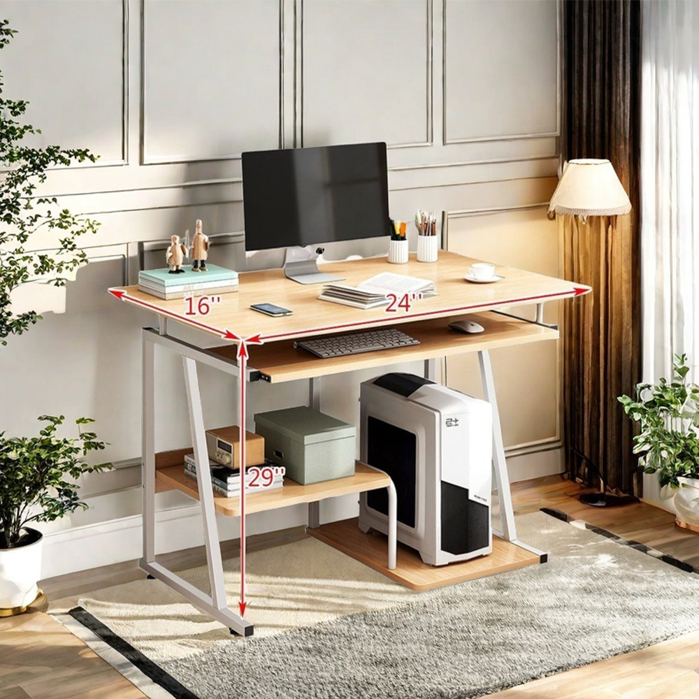 New Design Home Office Computer Table With Drawers Office Furniture Cheap Simple Computer Desk And Chair Set PC Desk