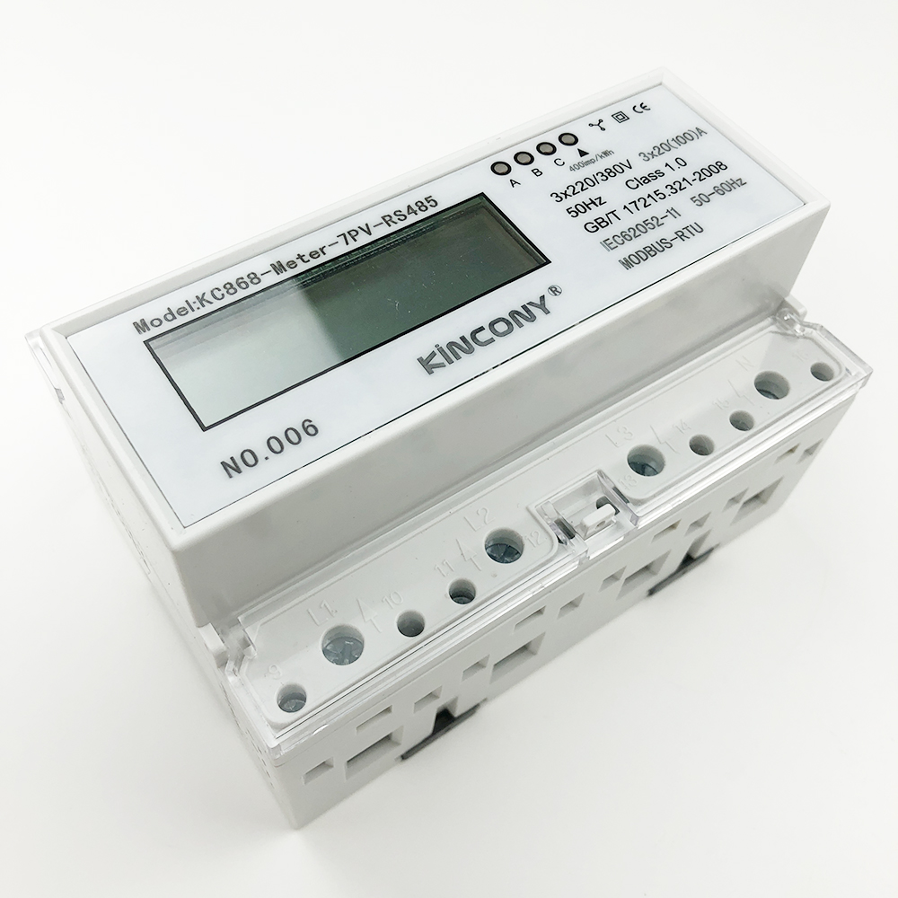Трехфазный измеритель мощности, измеритель мощности и энергии, RS485 Modbus RUT DIN Rail, установка