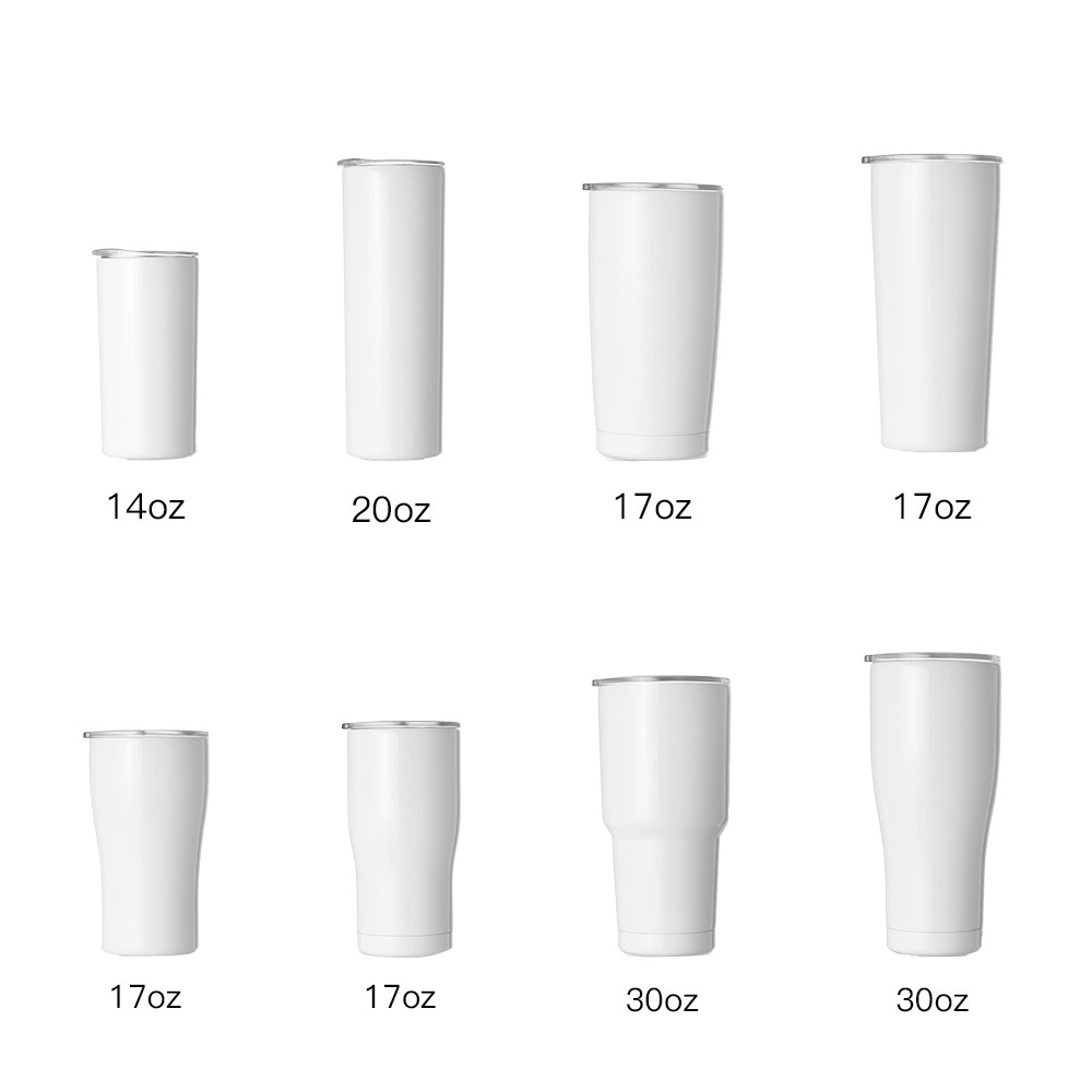 Drinkware Factory Double Walled Vaccum Stainless Steel White sublimation blanks tumblers Skinny Tumbler In Promotion