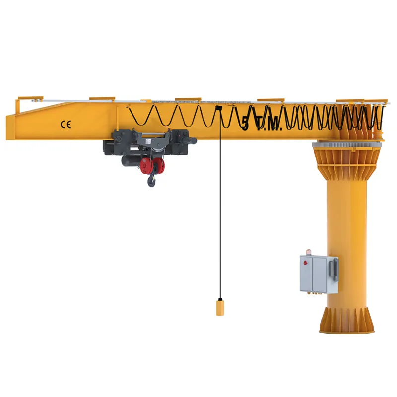 1 3 5 Ton Movable Slewing Pillar Cantilever Arm Jib Crane With Hoist