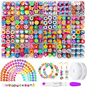 Mixed Fruit Smile Face Ceramic Clay & Porcelain Beads Kit for Jewelry Making-Bracelets & Necklaces