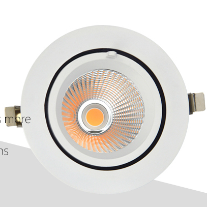 High Quality Recessed 360 Degree Head Adjustable Narrow Beam Cob 20W 30W 40W White Gimble Spot Lights Led Ceiling Downlight