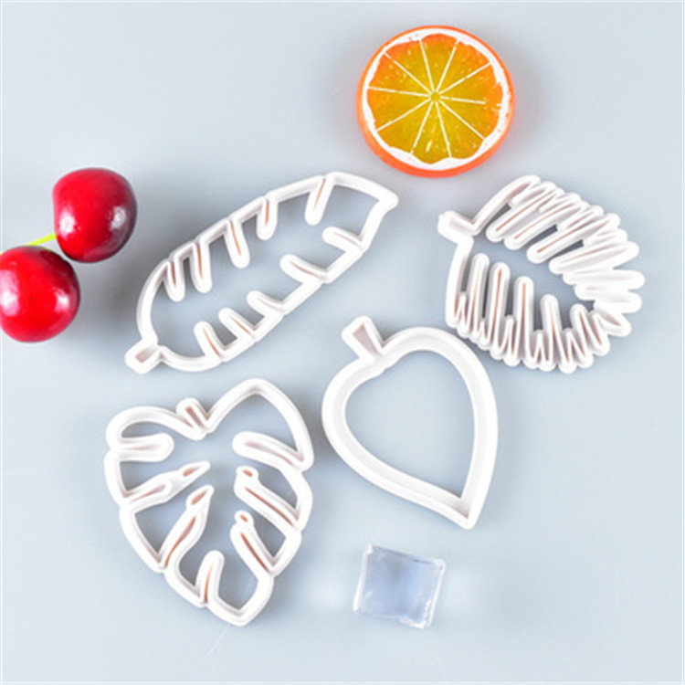 J0201 4pcs Tropical leaf mold baking tools household Kitchen set DIY tools