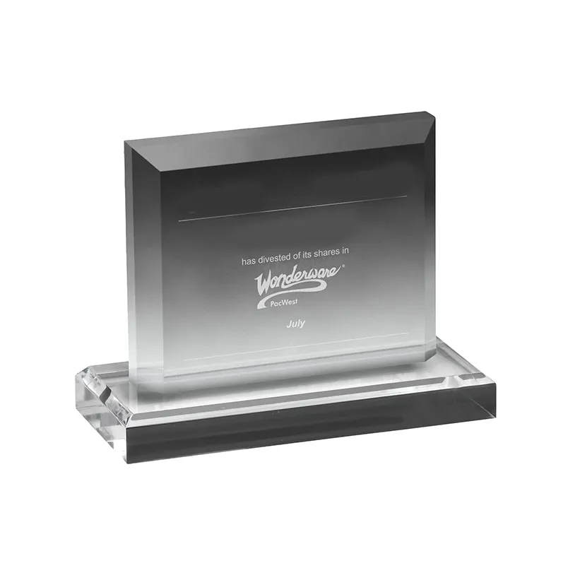 Clear Acrylic Trophy Engraving Logo Custom Made Crystal Plaques Acrylic Award