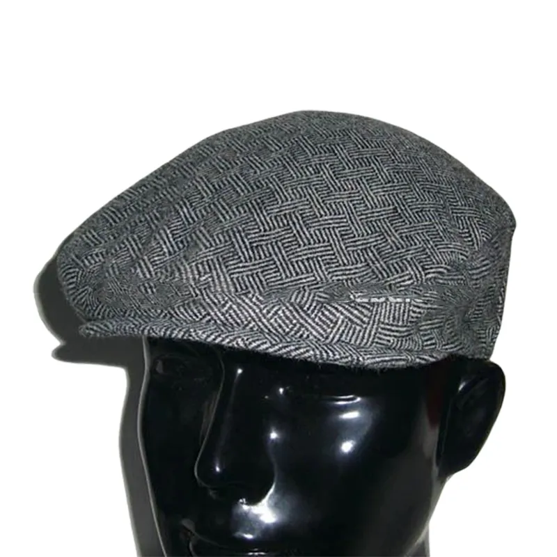 Grey wool fashion British style ivy caps newsboy cap