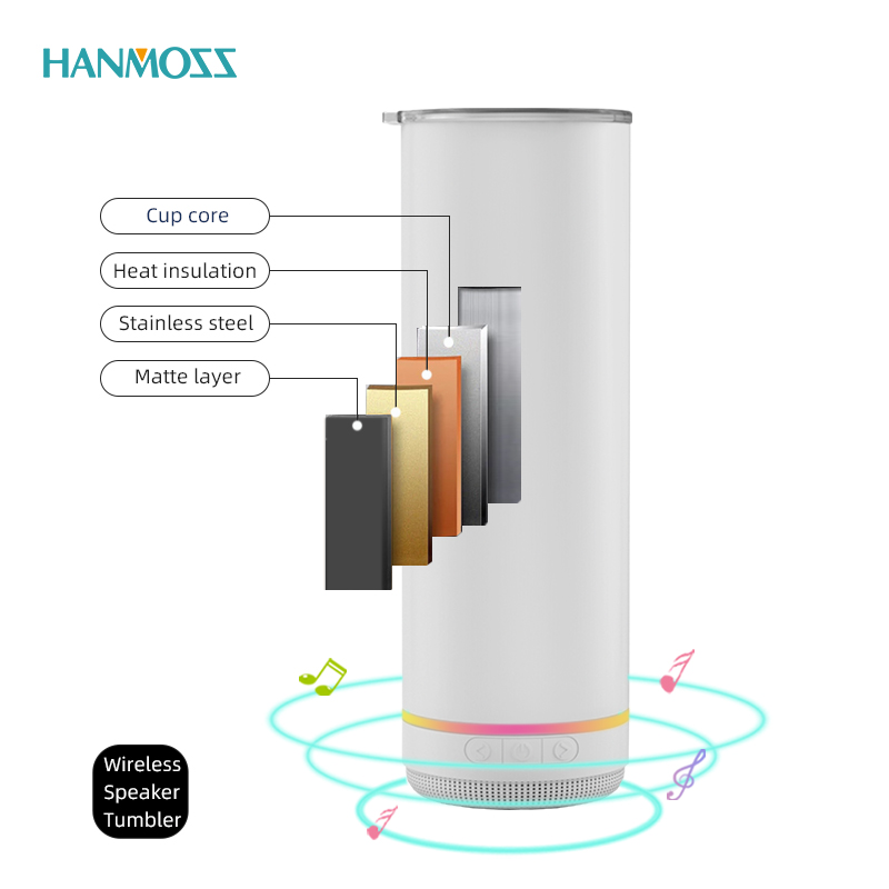 Double Wall Insulated Glass Thermos Cup 304 Stainless Steel Smart Thermos Vacuum Flask With Cup Lid