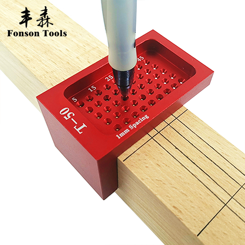 Woodworking Ruler Measuring Tools High Precision L-type Aluminum Alloy Hole Ruler