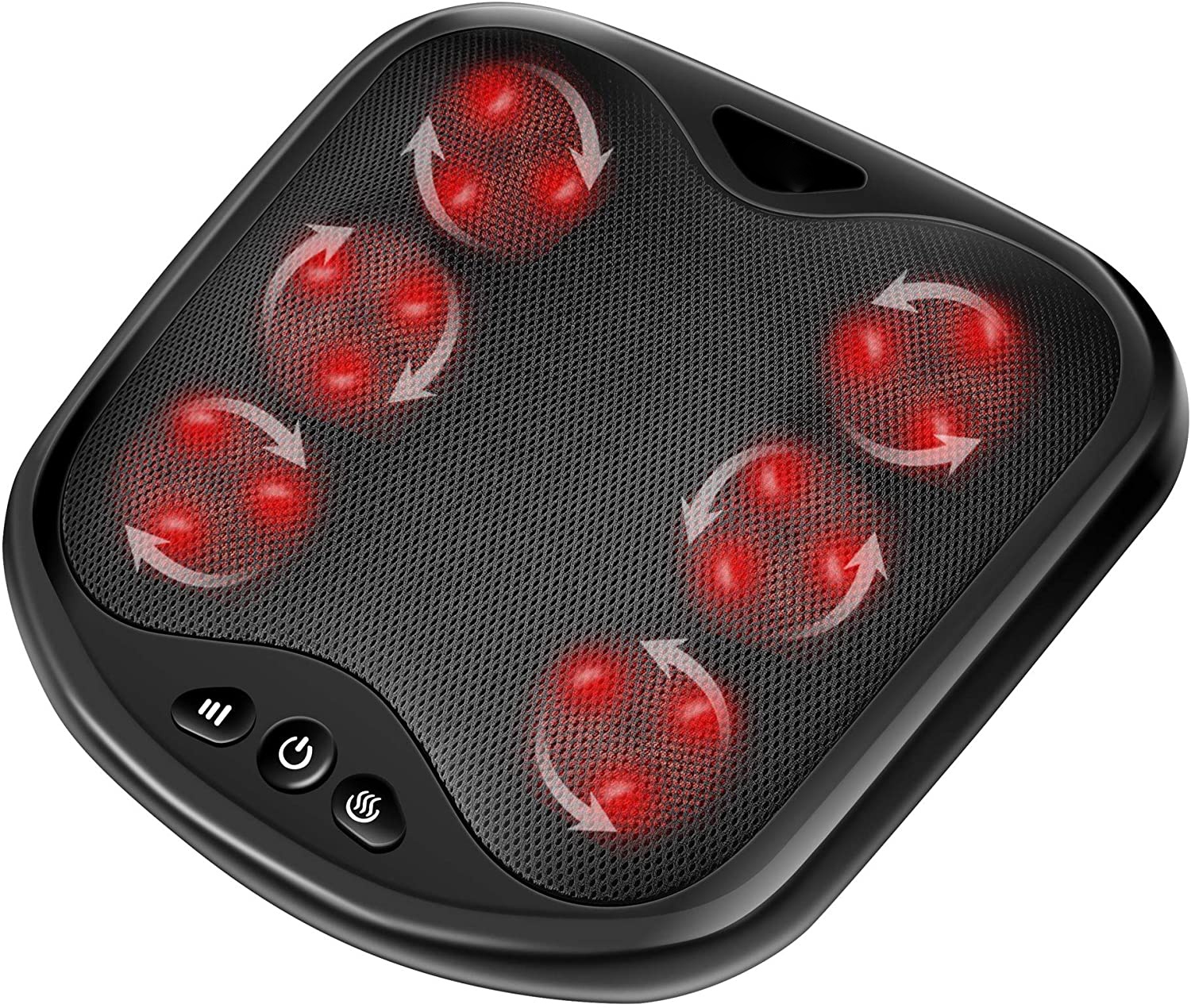 Foot Massager with Heat Shiatsu Heated Electric Kneading Feet Massager Machine Relieve Pain   Stress of Foot and Back for Home