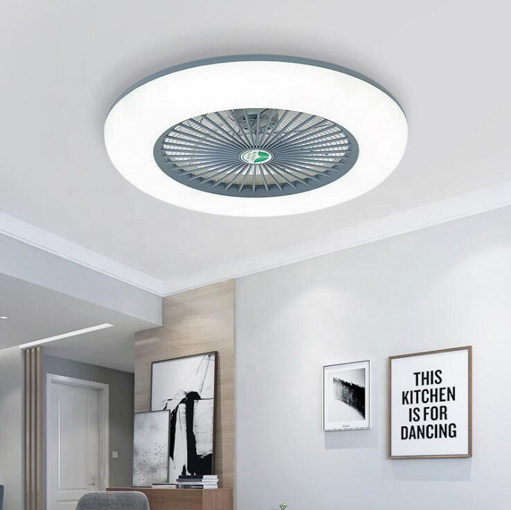 Традиционное декоративное освещение ABS Blades, потолочный вентилятор для ванной комнаты с регулируемой яркостью и пультом дистанционного управления, светодиодные потолочные вентиляторы
