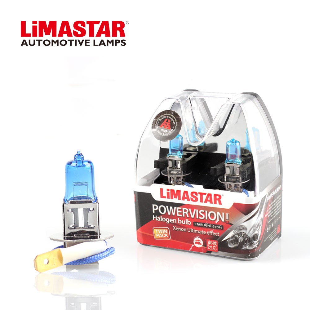 Limastar галогенная лампа H3 12 В 55 Вт PK22s супер белая Автомобильная противотуманная фара