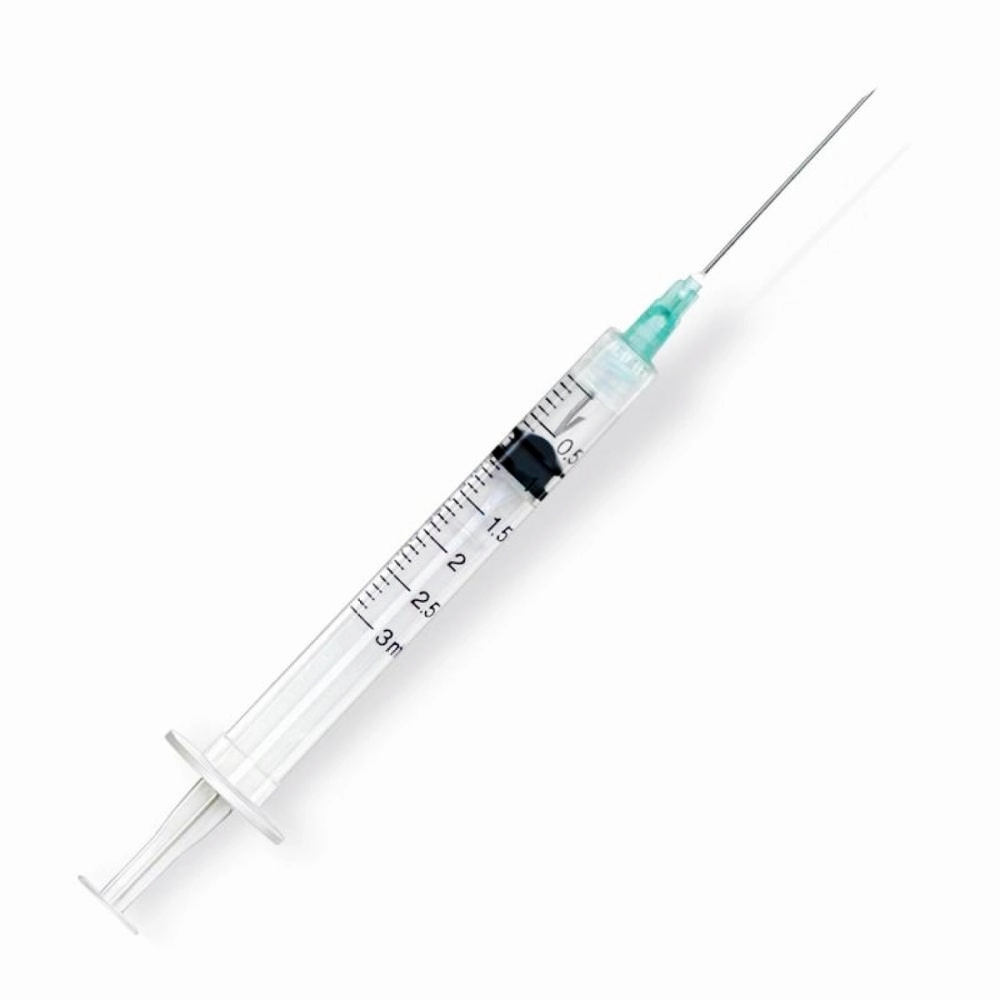 Шприц Luer lock вакцина 3 мл доступны различные размеры игл 23 г 25 г 26 г 27 г 28 г 30 г