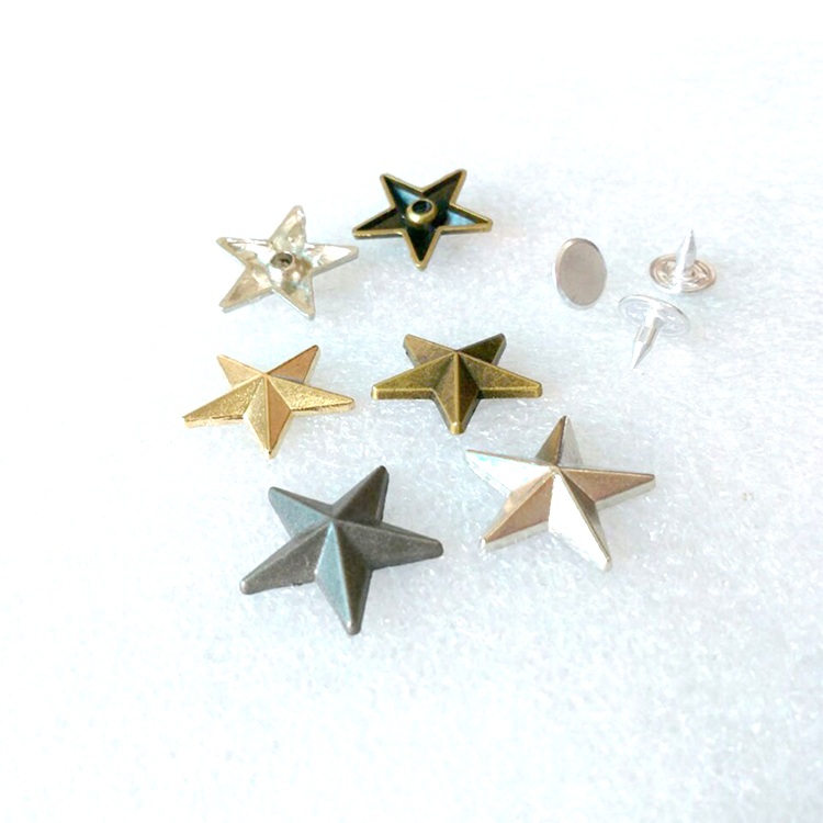 DIY 20mm zinc alloy metal rivets star jeans button rivets with alum nail nickle/black/bronze