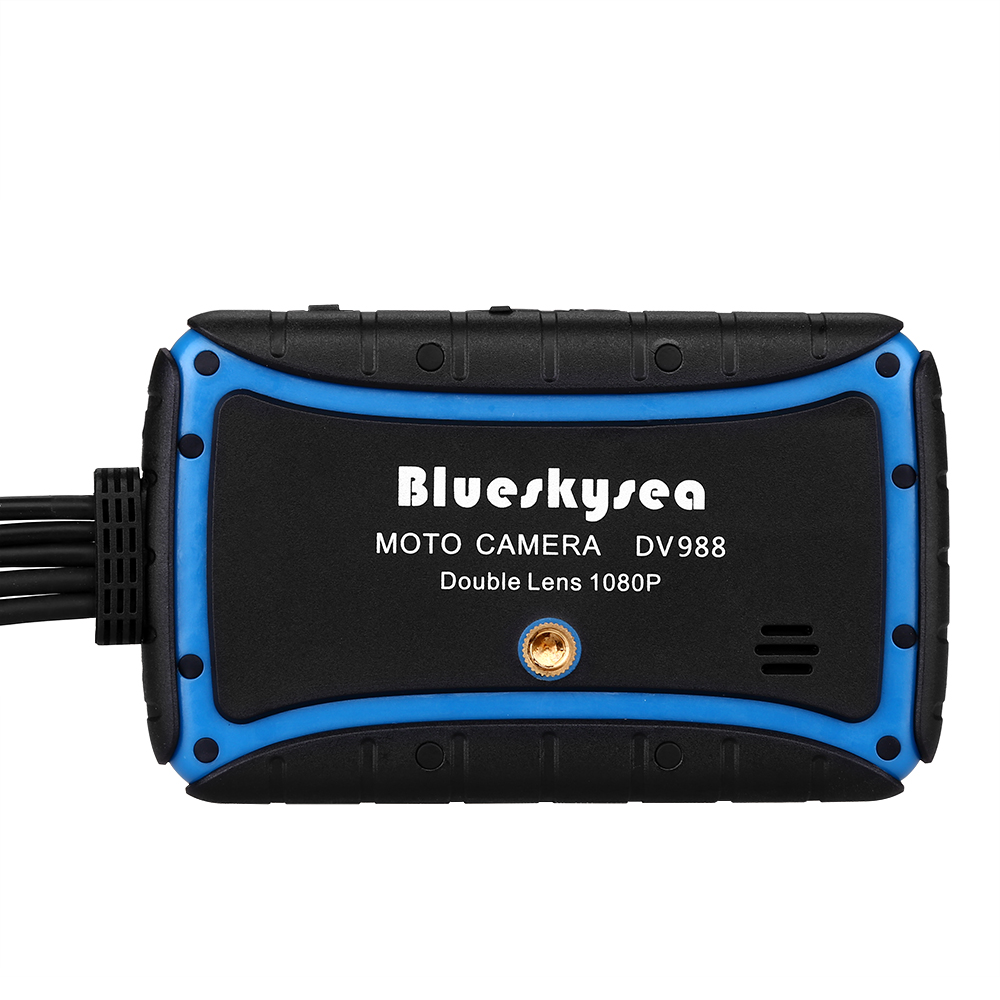 В режиме циклической записи с мотоцикла GPS камера DVR 1080p видеорегистратор с двумя камерами видеорегистратор Blueskysea DV988 с 4 ''IPS сенсорный экран водонепроницаемый IP66