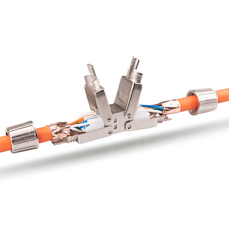Linkwylan Cat6A Cat7 удлинитель кабеля безинструментальный экранированный RJ45 быстродействующий адаптер подключения многоразовый
