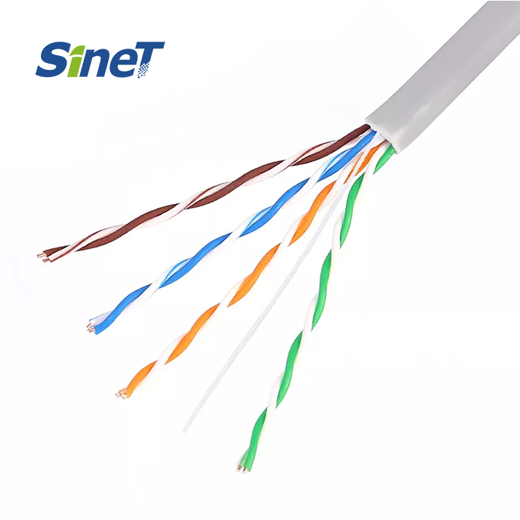Лучшая цена Utp Cat 5 e 305 м коробка Cat6/Cat5e кабель ПВХ/LSZH оболочка цвет опционально Cat5e Utp твердый 4P 24AWG Lan кабель