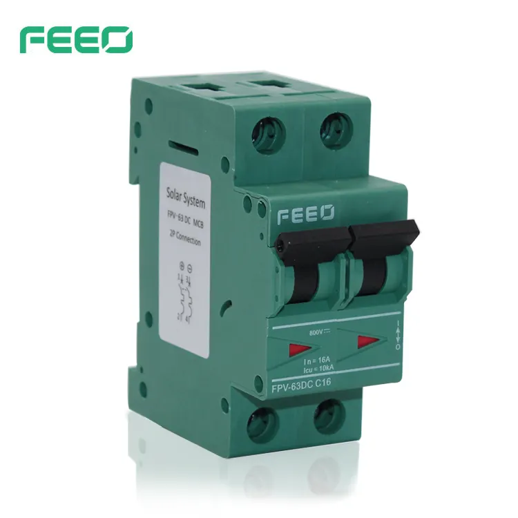 Feeo FPV-63 1P 2P 3P 4P работающий на постоянном токе от солнечных батарей нагрузки мини-автомат защити цепи 10A 16A 20Amp для солнечная система с ассоциацией по техническому надзору (TUV & CE сертификат качества