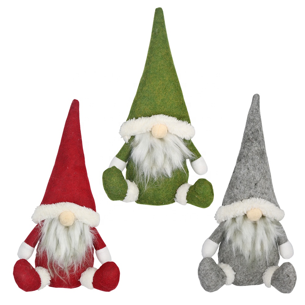 Набор из 3 шведских гномов, Yule Santa nтеплое, Скандинавская фигурка, плюшевый игрушечный эльф, домашний декор, зимнее украшение для стола, праздничные подарки
