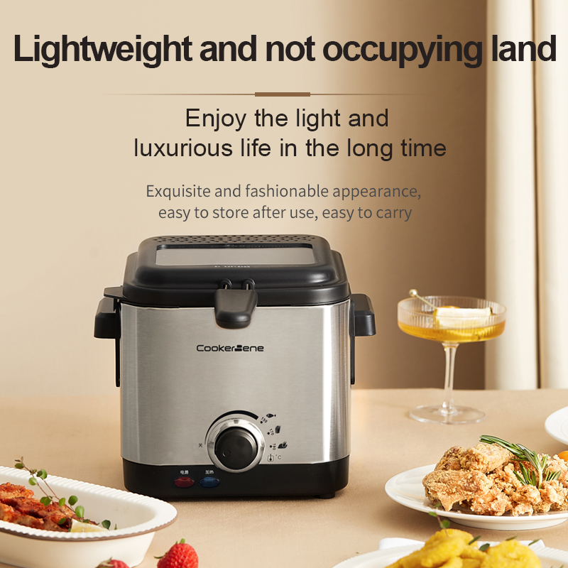 1.5L Fryer Wholesale Mini Special Home Appliances Non-Stick Cooking Surface Digital Electric Control Oil F Electric Fryer