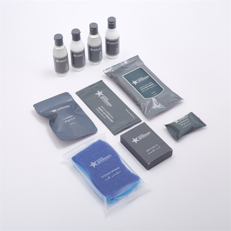 Custom Hotel Room Amenities Set Travel Use Hotel Supply and Accessories Shampoo and Conditioner