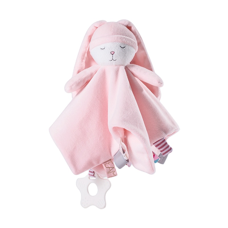 Baby sleeping Plush 0-1 year-old hand puppet sleeping Toy Security Blanket With Animal Toy Plush Baby Blanket With Toys