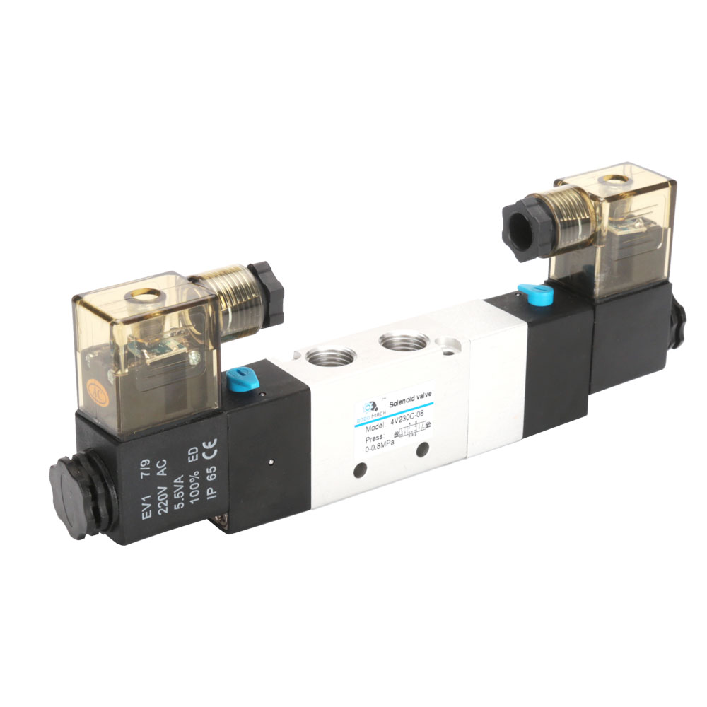 4V230-08 1/4 24V 220V 5/2Way Airtac Type Pneumatic Solenoid Valve Directional Control Valve