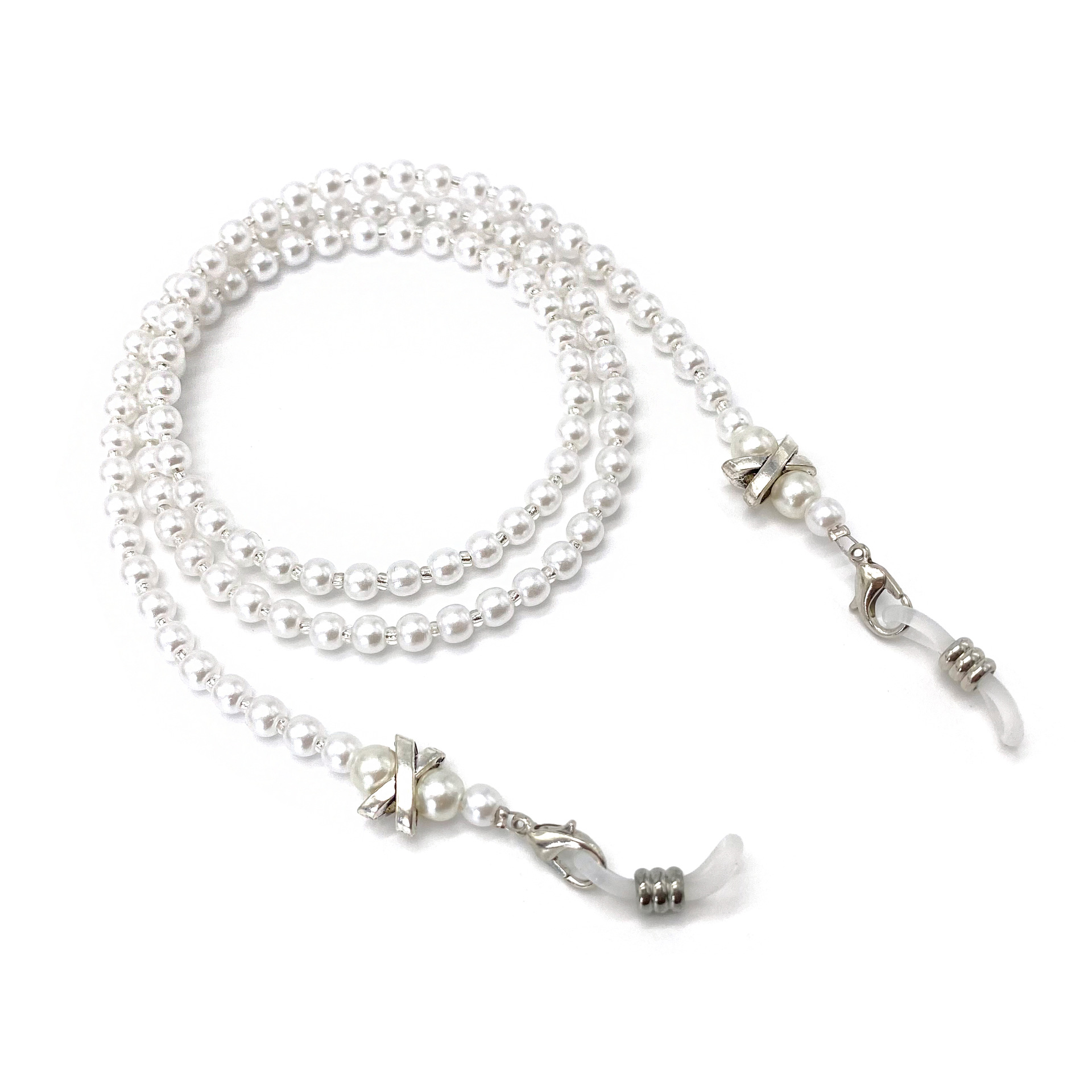 2023 New Pearl Eyeglasses Chain Hot Sale Plastic Acrylic Jewellery Glasses Chain Holder Neck Strap Lanyard Holder Clip Custom
