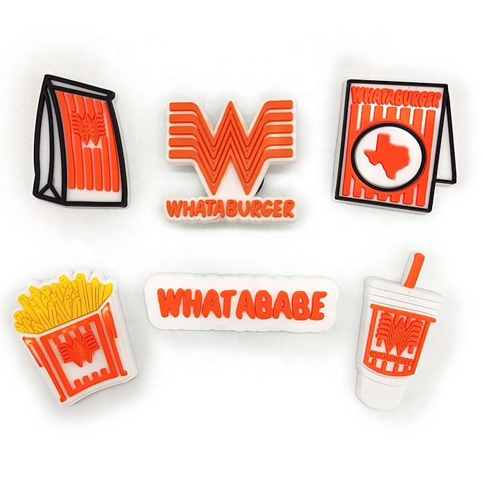 WHATABURGER, Техасские подвески для обуви из ПВХ, украшения для обуви из ПВХ, подвески для обуви