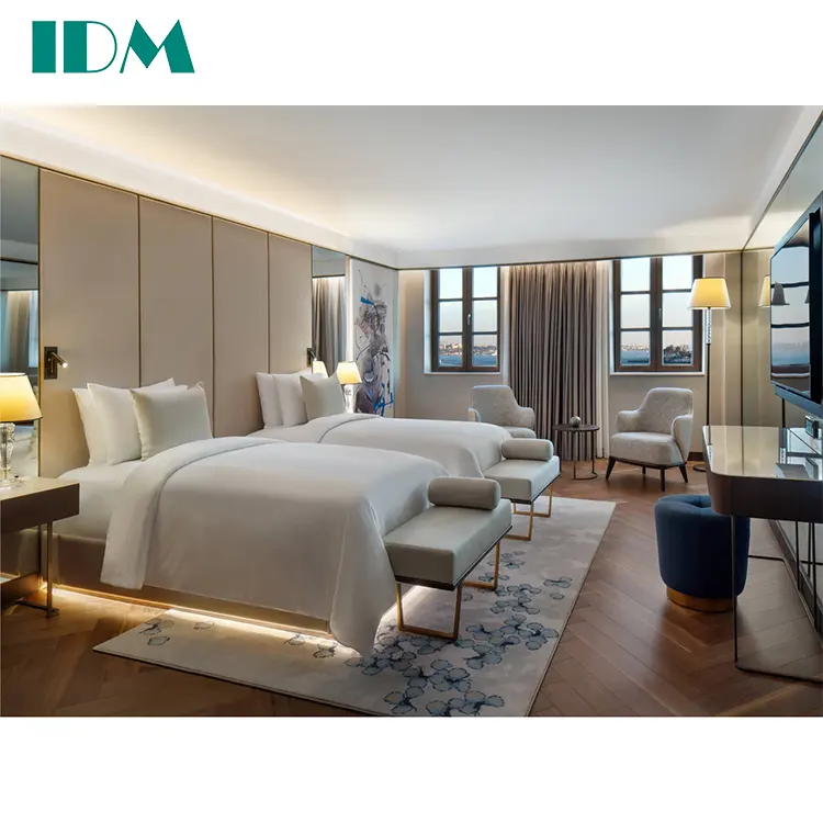 IDM-A74 Factory Wholesale Modern Luxury Bedroom Furniture 5 Star Hotel Furniture Set For Sale