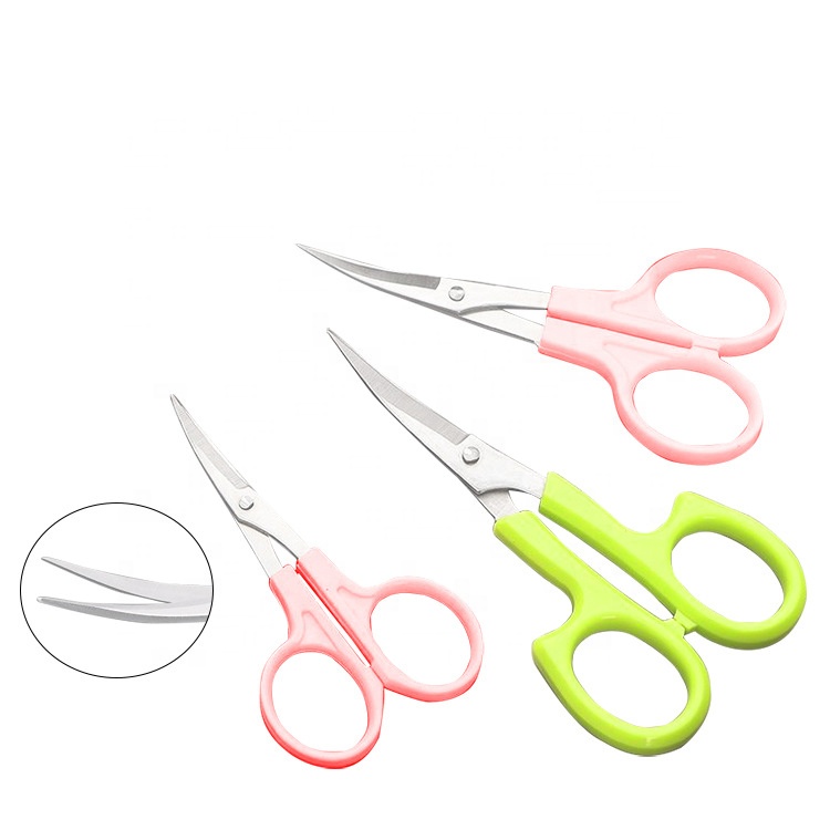 Hot Sale 4.5-Inch Curved Scissors Beard Hair and Embroidered Trim Warped Makeup Small Tailor's Scissors