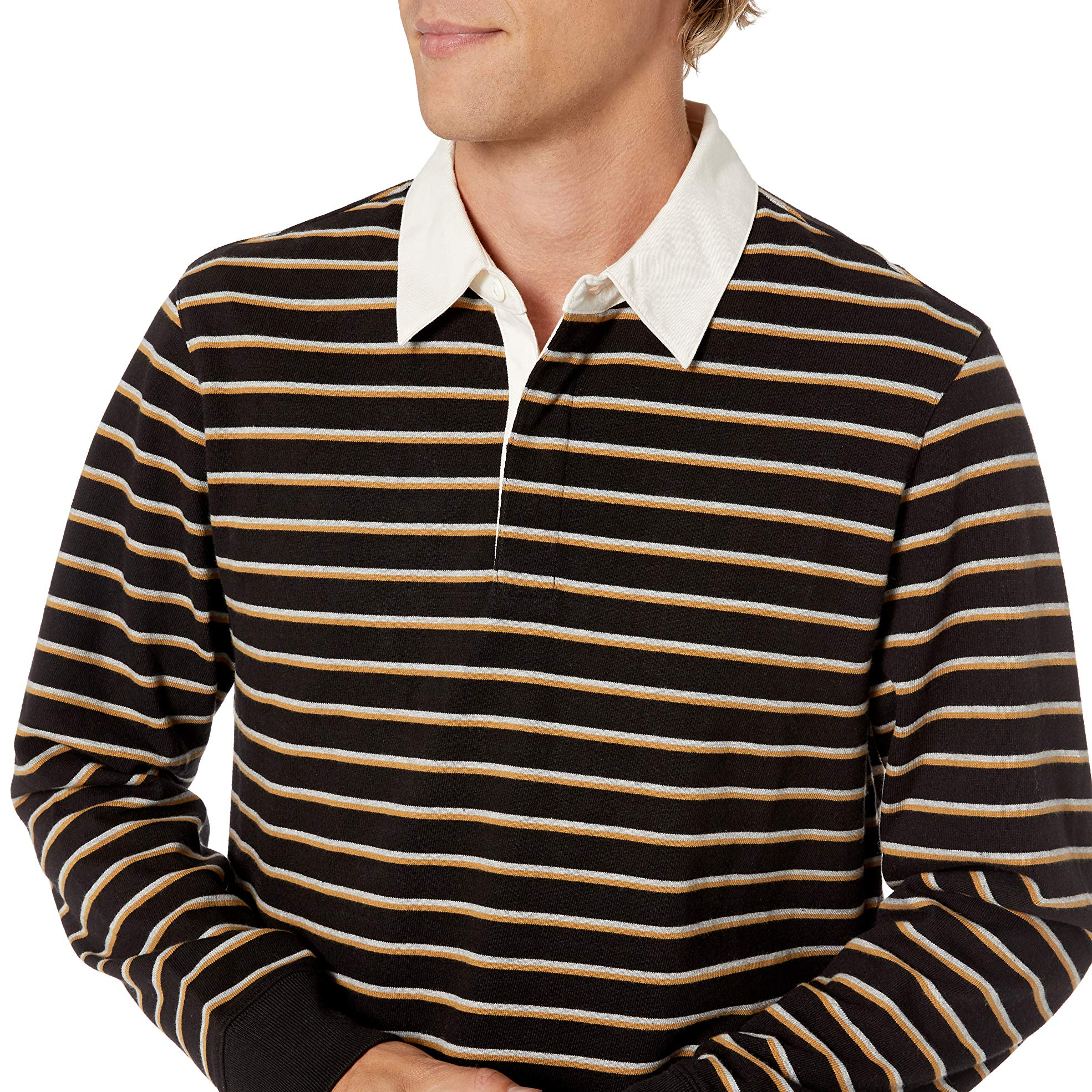 Design Your Own Multi-Striped Cotton Heavy Weight Men's Rugby Polo Jersey