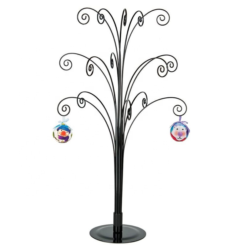 Black Metal Halloween Christmas Wire Hange Ornament Necklace Display Stand Tree Roating ss82 Display Stand
