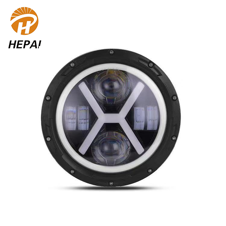 High power 7 inch motorcycle high low flashing truck offroad auto round 65W led headlight