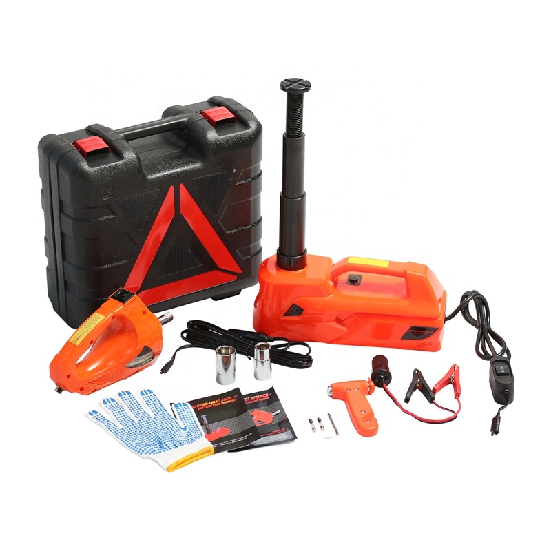 Amazon Hot Selling DC 12V 5T Durable Electric Hydraulic Car Jack With Portable Impact Wrench