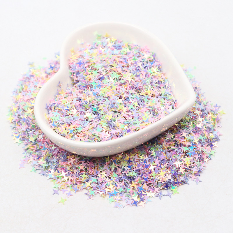 4mm Mix Macaroon Nail Sequins Paillettes 10g Sequins for Crafts Nailart Decoration PVC Cross Star Sequin