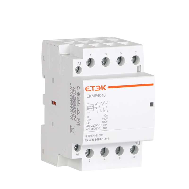 ETEK EKMF-4040-230 бытовой модульный контактор переменного тока 4P 40A 4NO катушки 230V din-рейку для Умный дом отель