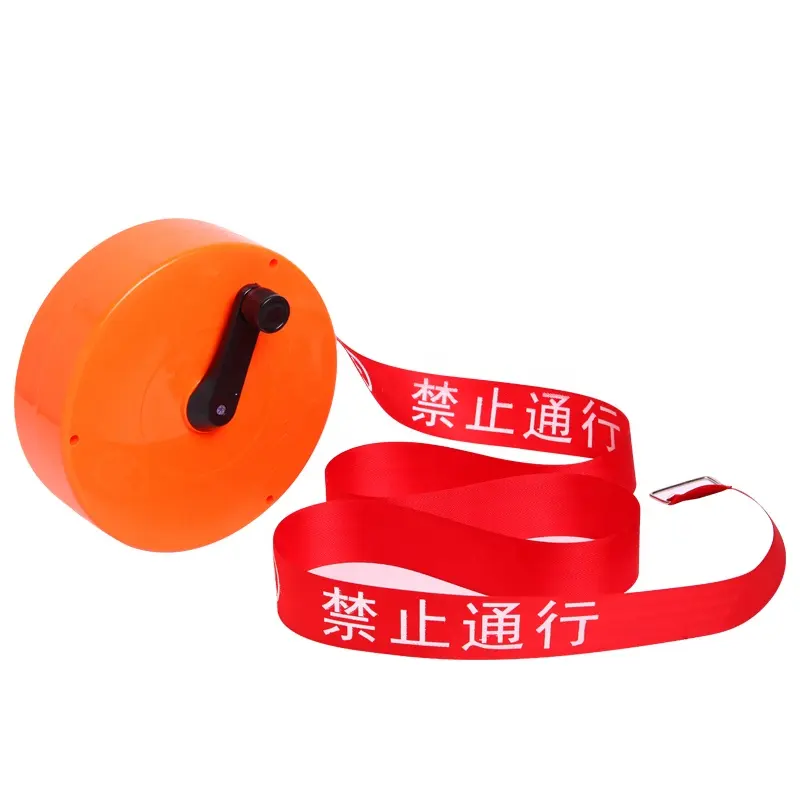 Box Adjustable Safety Warning Tape Belt For Construction Sections