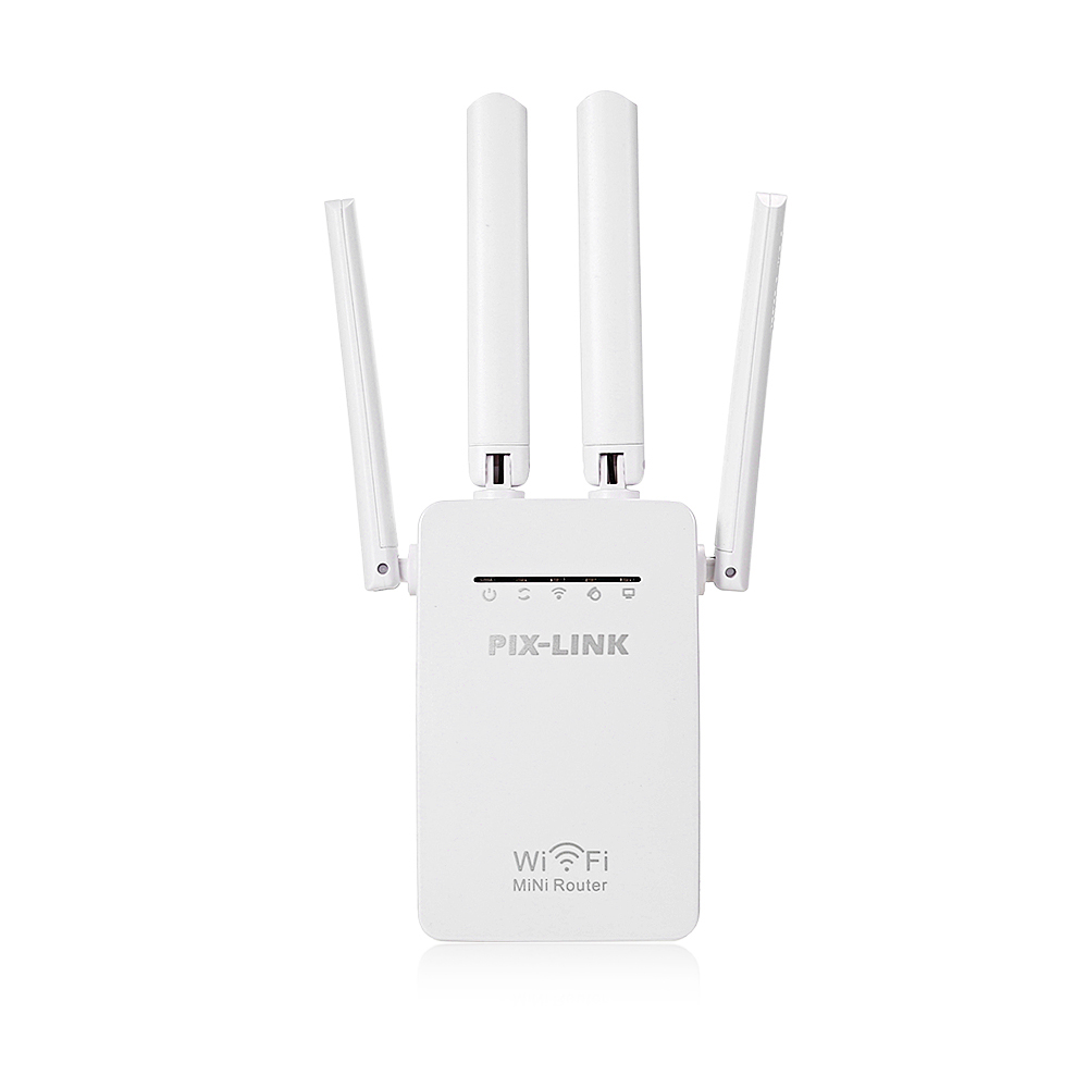 Беспроводной маршрутизатор PIX-LINK 300M, усилитель диапазона Wi-Fi, 4 внешних антенны, точка доступа, мини-маршрутизатор, Wi-Fi ретрансляторы