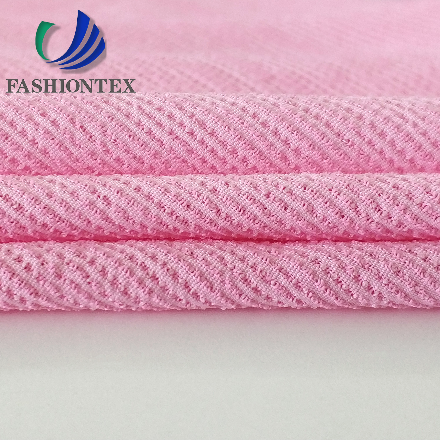 Fashiontex Vertical bar Bubble Fabric polyester spandex mixed fabric