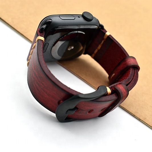 Сменный ремешок из натуральной кожи для apple watch Band с пользовательским логотипом