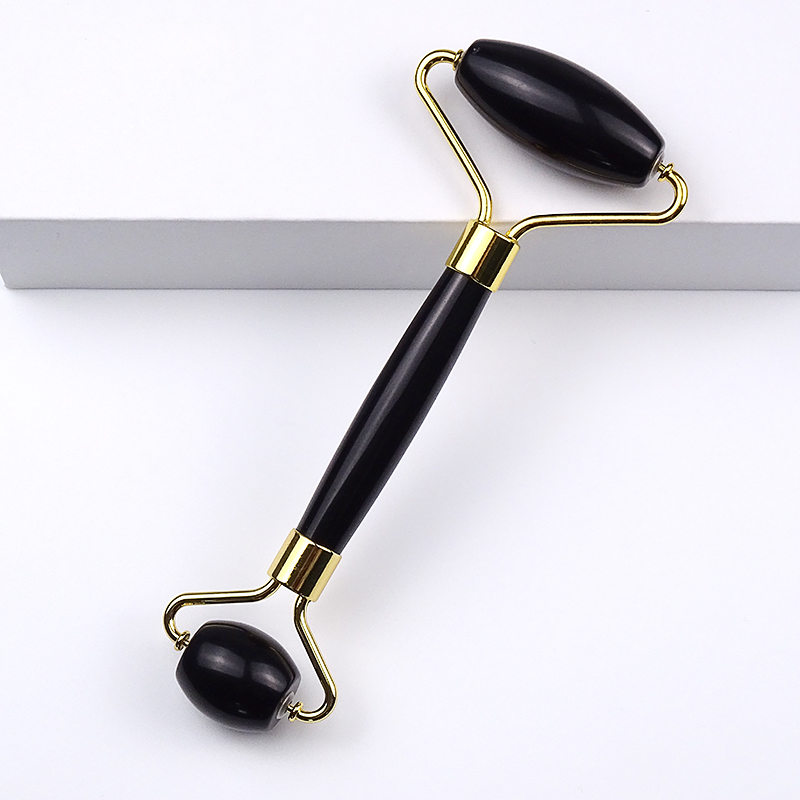 Wholesale Factory sale Private Label Natural Jade Stone Face Massager Anti Aging Black Jade Roller