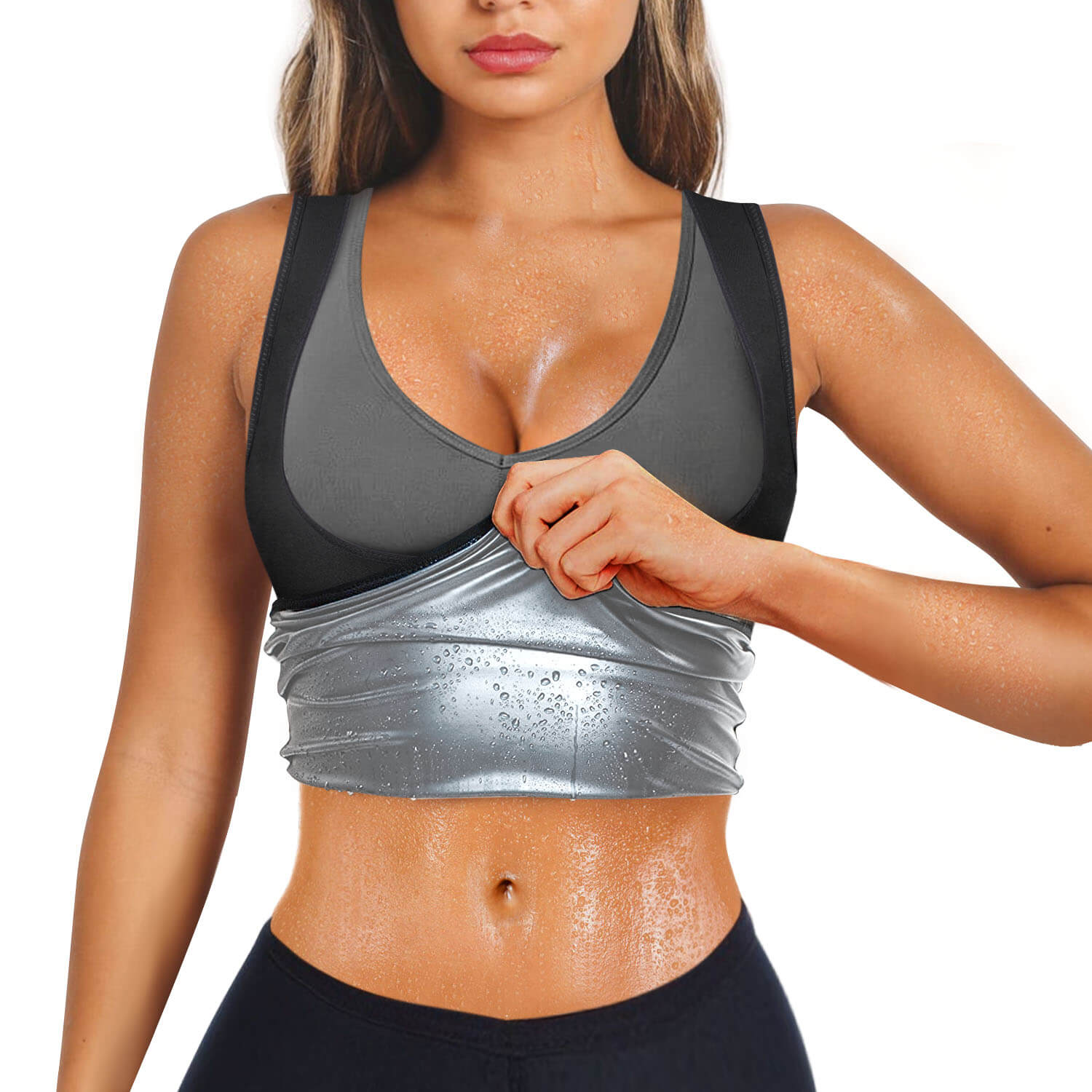 Женская обувь впитывает пот Body Shaper тренировки сауна Майка похудения жилет сжатия сауна тренировочный костюм