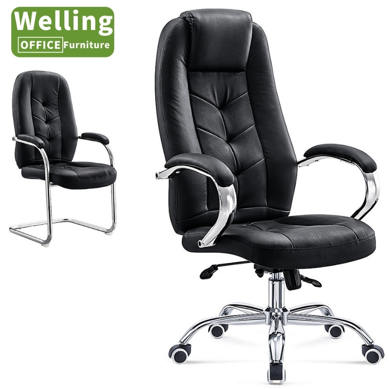 Cheap Back White PU Leather Office Chair With Massage Executive Boss Computer Swivel Office Chair for South American Market