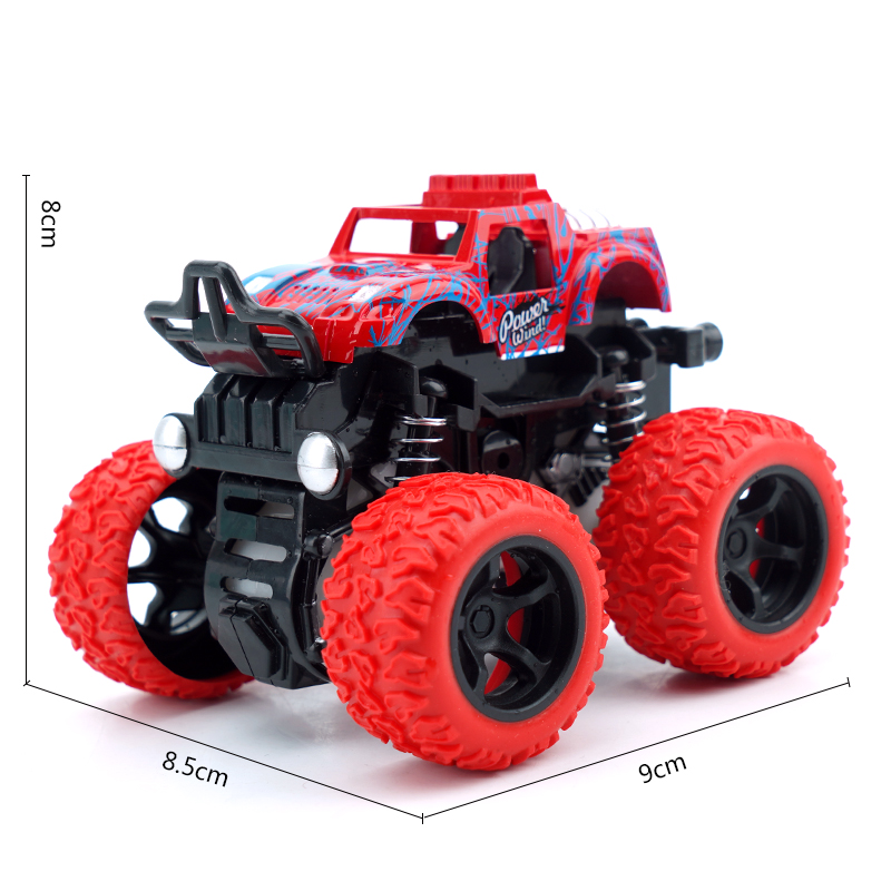 The new mini inertia car four-wheel drive plastic children's toy friction power four-wheel car toy