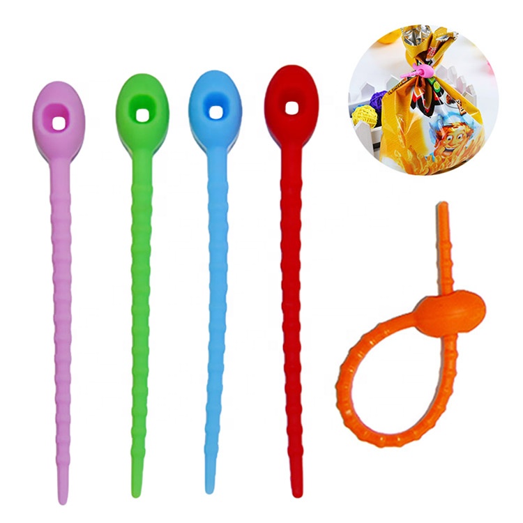 Зажим для сумки-силиконовые Twist Ties-крепление Регулируемый резиновый Twist Tie для еды и закусок сохранение свежести