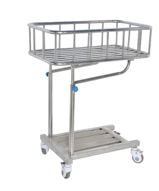 Stainless Steel Baby Trolley with Mattress 3 in 1 For Children Hospital and Nursing center