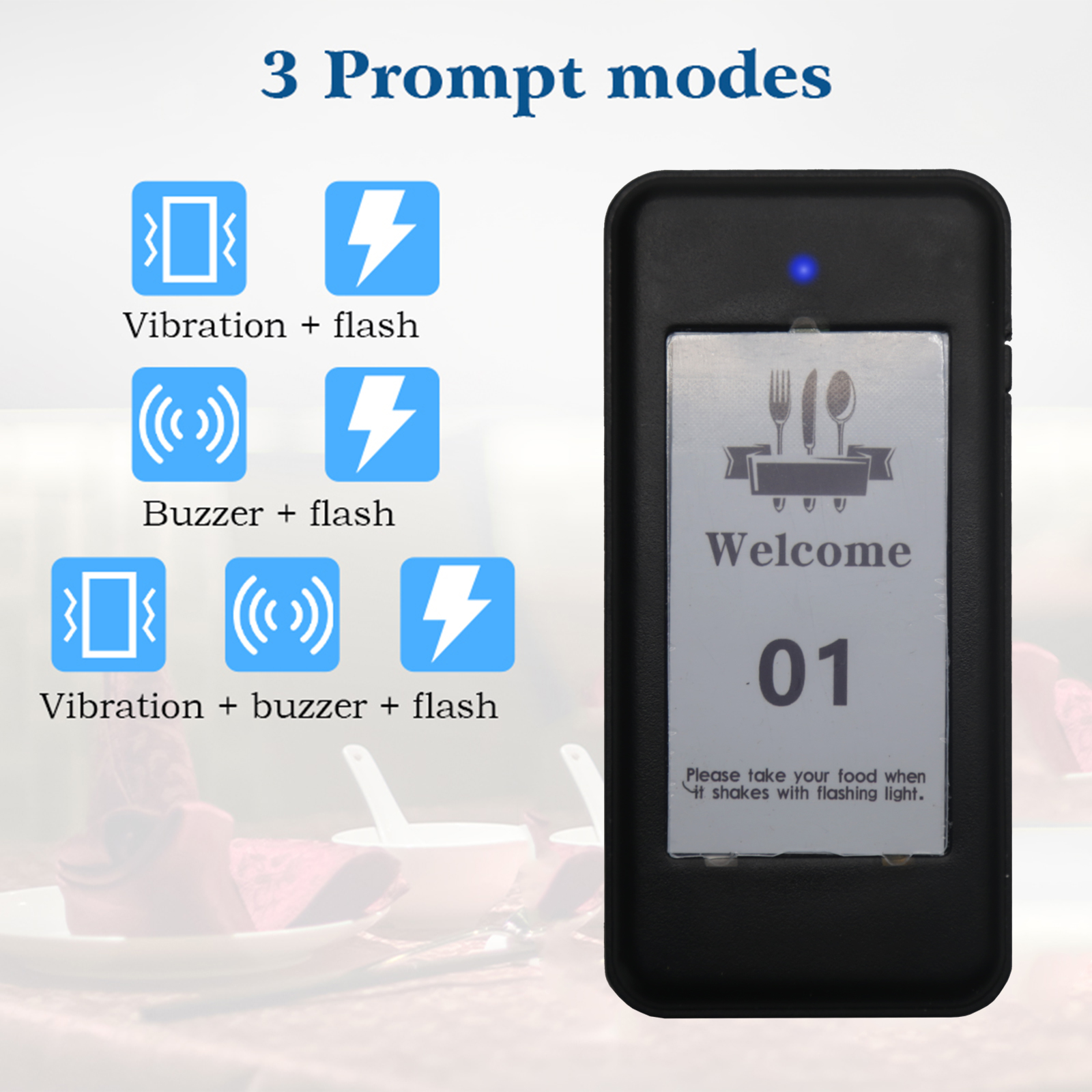 Daytech RP02 caregiver queue customer pager calling wireless pager bell system restaurant waiter call