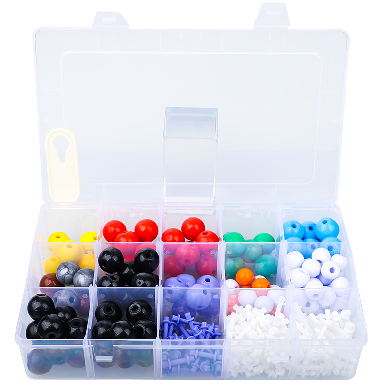 Organic & Inorganic Chemistry Molecular Model Kit School Teacher and Student Molecules Building Set with Guide & Bands Shut Box